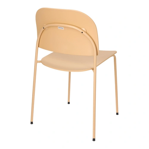 Krzesło Ravio piaskowe z tworzywa do jadalni i kuchni nowoczesne