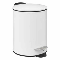 Kosz na śmieci do łazienki 3L Colors biały z cichym zamykaniem i wyjmowanym wiaderkiem 5five