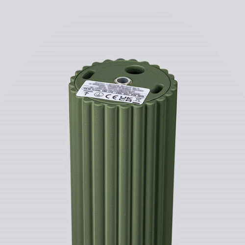 Plafon sufitowy Karbon 10 zielony oliwkowy minimalistyczny do salonu i sypialni aluminium