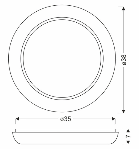 Plafon sufitowy LED GILLY 38cm biały klasyczny do salonu i sypialni CANDELLUX