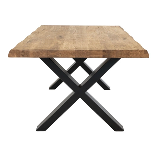 Stolik kawowy Toulon 70x120 cm dębowy prostokątny industrialny do salonu Intesi
