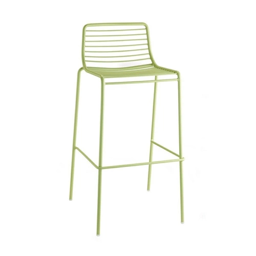 Hoker metalowy z oparciem Summer zielony nowoczesny 75 cm do kuchni i ogrodu SCAB Design