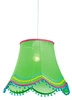 Lampa wisząca Arlekin zielona z tkaniny nowoczesna do pokoju dziecięcego lub przedpokoju