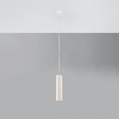 Lampa wisząca ceramiczna NANCY biała nowoczesna do salonu i nad wyspę kuchenną