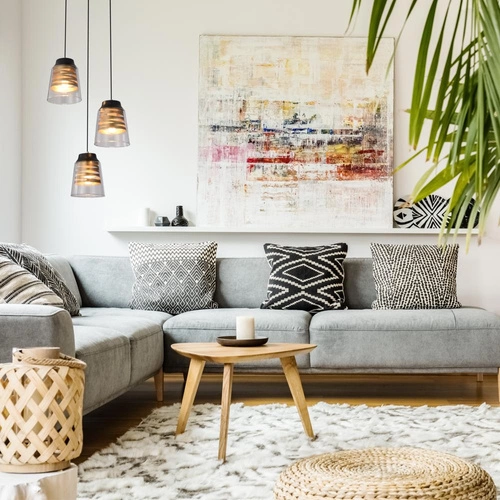 Lampa wisząca Fresno talerz czarny 3x60W  E27 klosz bezbarwny