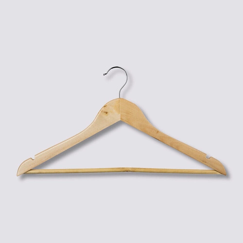 Zestaw 8 drewnianych wieszaków na ubrania do szafy 5five simply smart naturalny eukaliptus