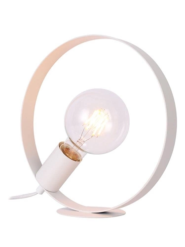 Lampka nocna do sypialni nowoczesna metalowa biała Nexo Ledea 25 cm lampka stołowa