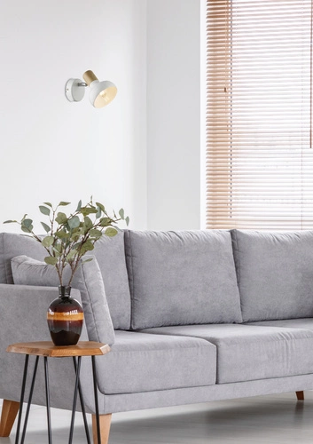 Kinkiet ścienny Puerto biały metalowy regulowany nowoczesny do sypialni i salonu CANDELLUX