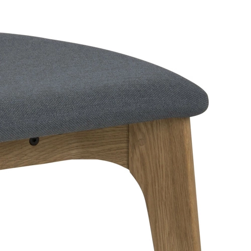 Krzesło Solen Oak Grey – szare krzesło dębowe tapicerowane w stylu skandynawskim