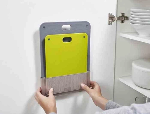 Zestaw 2 plastikowych desek do krojenia DoorStore Chop Joseph Joseph szare do kuchni