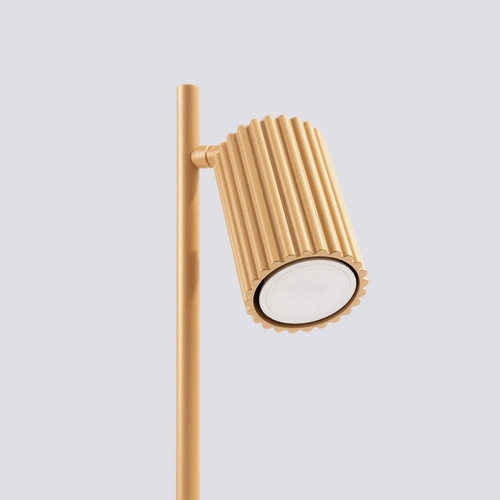 Lampka nocna do sypialni Karbon złota nowoczesna regulowana SOLLUX LIGHTING 43 cm