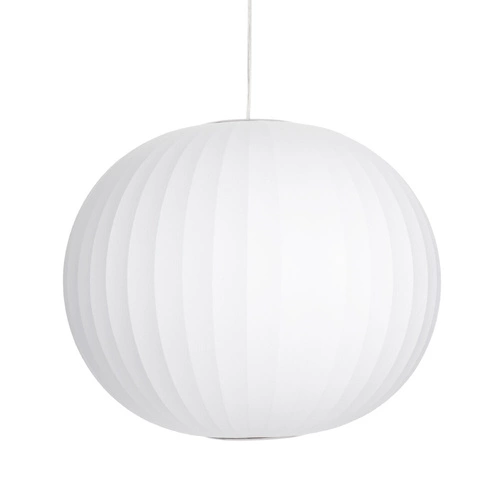 Lampa wisząca SILK biała kula 50 cm do salonu i jadalni regulowana Step into Design
