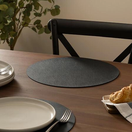 Czarna okrągła podkładka na stół Tenor 38cm nowoczesna do kuchni 5five simply smart