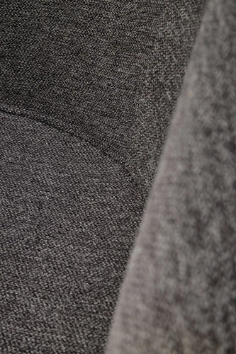 Krzesło tapicerowane Mathilde szare Intesi do jadalni nowoczesne z podłokietnikami skandynawskie