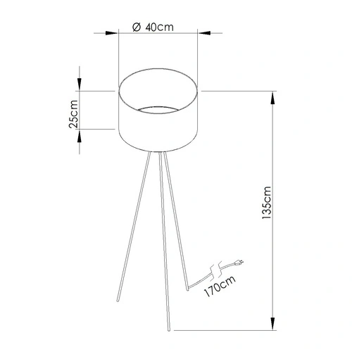 Lampa stojąca do salonu NEVIA burgund nowoczesna z abażurem na metalowej podstawie