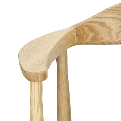 Krzesło drewniane President inspirowane Kennedy do jadalni z podłokietnikami naturalne D2.DESIGN