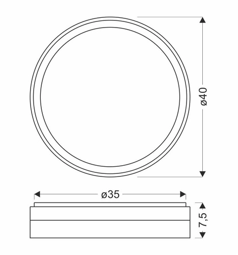 Plafon sufitowy LED Florida 40 cm biały nowoczesny okrągły do salonu i sypialni