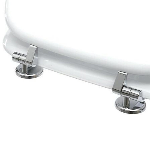 Deska sedesowa Lima biała z drewna i cynku do toalety klasyczna wypinana