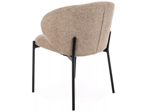 Krzesło Elsme tapicerowane beżowe z podłokietnikami do jadalni