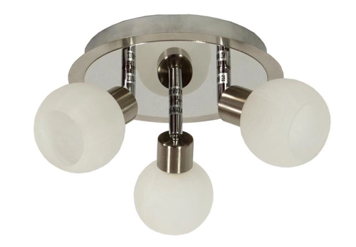 Lampa sufitowa Alabaster plafon 3x40W G9 satyna+chrom