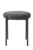 Taboret Pulto tapicerowany aksamitny szary ciemny do kuchni i jadalni nowoczesny