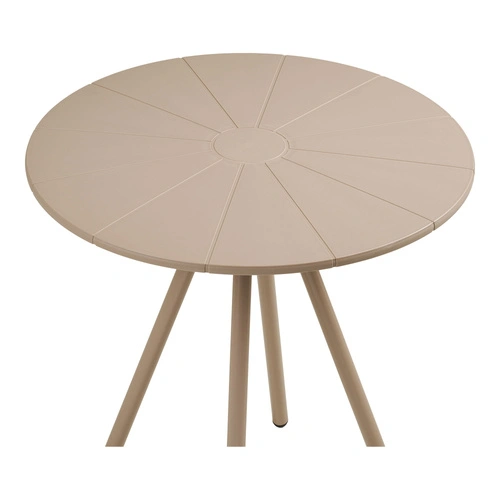 Stół Barletta bistro okrągły taupe 70 cm do ogrodu i na taras