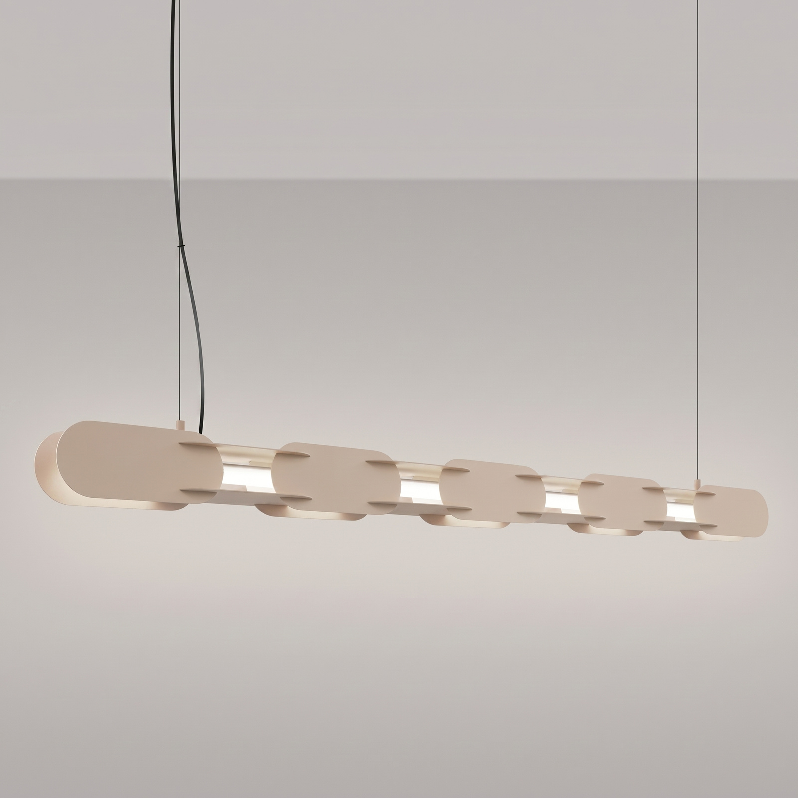Lampa wisząca CHAIN 158 LED taupe nowoczesna nad wyspę