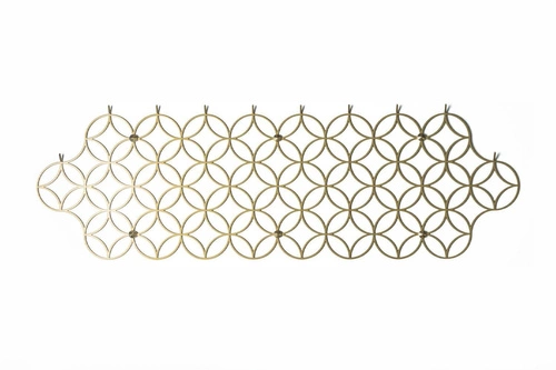 Wieszak ścienny Holo L Gold nowoczesny metalowy złoty do przedpokoju lub garderoby POLYHEDRA