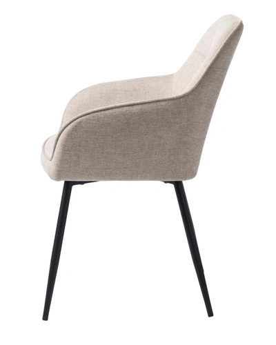 Krzesło Nolan pikowane piaskowe/ czarne