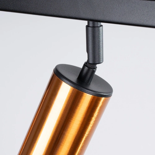 Plafon sufitowy WINX 4L czarny miedź nowoczesny do salonu i sypialni SOLLUX LIGHTING