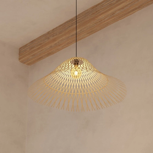 Lampa wisząca bambusowa Moxa Atmosphera boho do salonu i jadalni, regulowana 76 cm