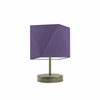 Lampka nocna do sypialni PASADENA nowoczesna fioletowa z abażurem na stelażu złoto LYSNE