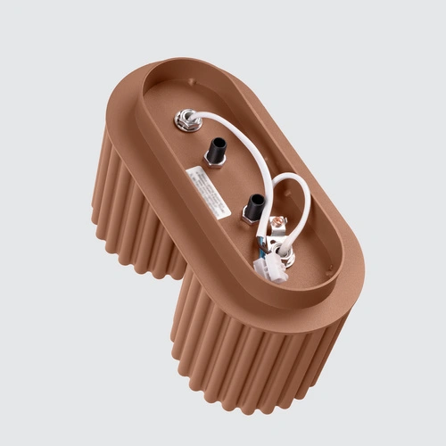 Plafon sufitowy nowoczesny AURA 2 kawowy aluminium do salonu i kuchni GU10