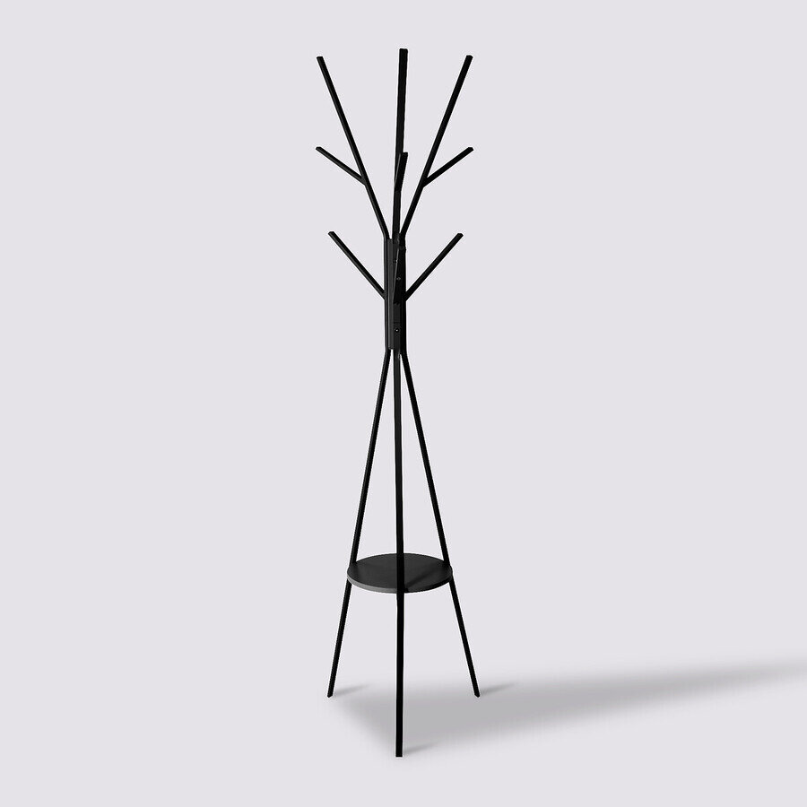 Wieszak z półką Tree czarny