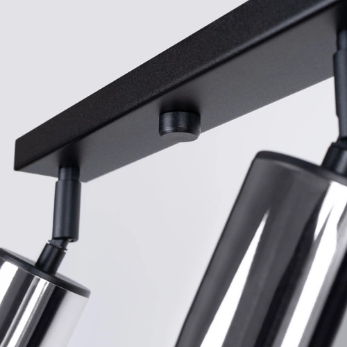 Plafon sufitowy WINX 4L czarny chrom nowoczesny do salonu kuchni sypialni jadalni SOLLUX