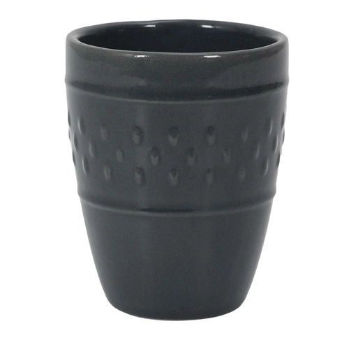 Kubek do espresso ceramiczny Queso 100ml szary ciemny nowoczesny idealny do kawy Intesi