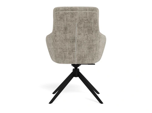 Actona Roger szare krzesło obrotowe tapicerowane do jadalni z podłokietnikami