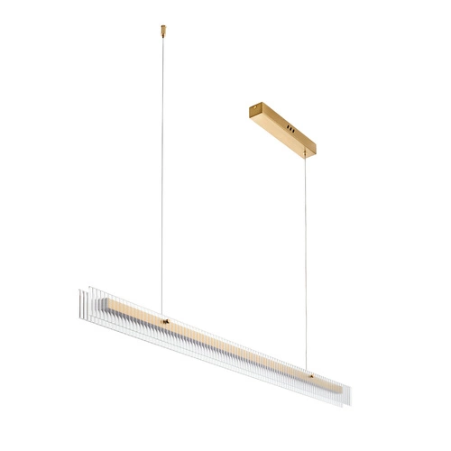 Nowoczesna lampa wisząca LONGIN-120 LED złota 120 cm nad stół do jadalni Step into Design
