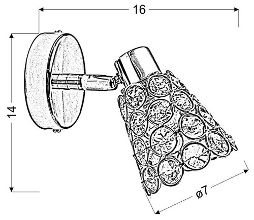 Lampa ścienna Glossy spot 1x40W G9  różowe złoto