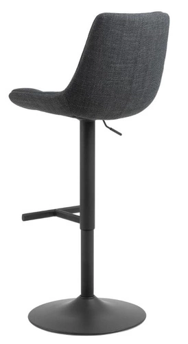 Hoker Adisa szary ciemny z oparciem regulowany obrotowy loftowy do kuchni i wyspy Actona