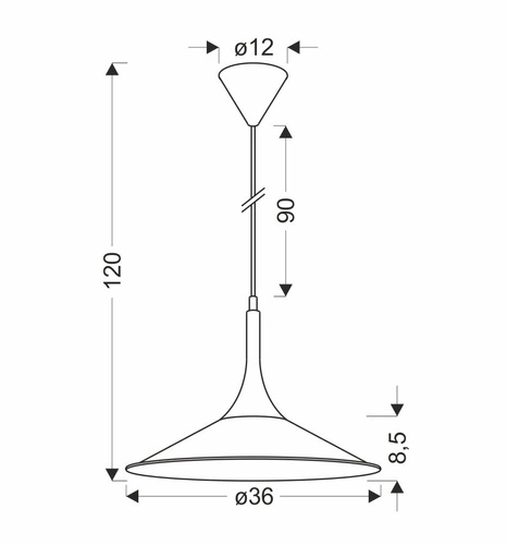 Lampa Wiszaca Kiruna M Czarny