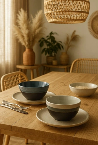 Miska obiadowa Lagune 400ml szara ceramiczna do zupy i sałatek do kuchni