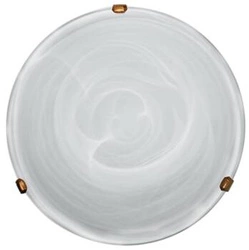 Plafon sufitowy Duna 40 cm biały szklany nowoczesny okrągły do salonu i kuchni CANDELLUX