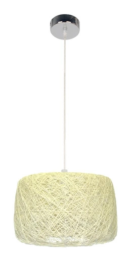 Lampa wisząca Panda 35 kremowa nowoczesna z tkaniny regulowana do salonu i jadalni