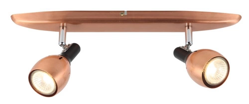 Lampa sufitowa Cross miedziana regulowana 2-punktowa do salonu kuchni i jadalni