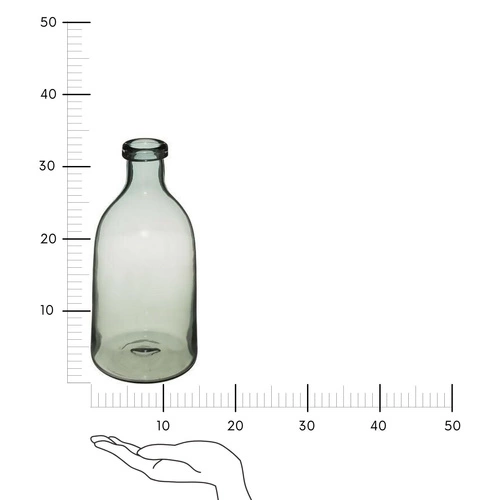 Wazon szklany Solid House seledynowy loftowy na kwiaty do salonu 29 cm Atmosphera