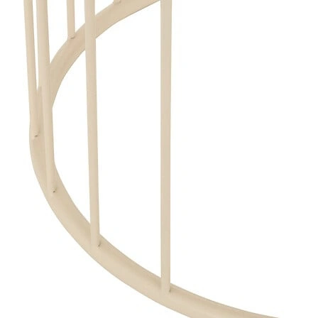 Stolik kawowy Kobu okrągły beżowy metalowy nowoczesny pomocniczy