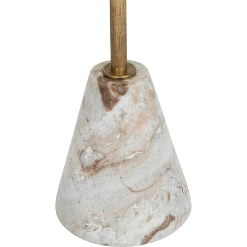 Stolik kawowy okrągły Neith Atmosphera drewniany z marmurową podstawą nowoczesny do salonu