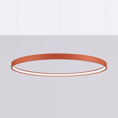 Żyrandol LED RIO 110 nowoczesny czerwony do salonu i jadalni regulowany nad stół