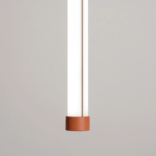 Lampa wisząca TRANG LED ochra czerwona regulowana nad wyspę